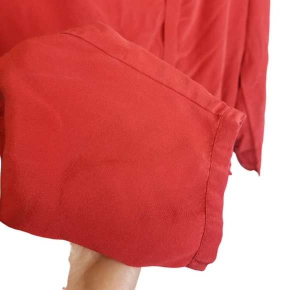 Classiques Entier Atelier Womens L Red Silk Asymme - Picture 4 of 8